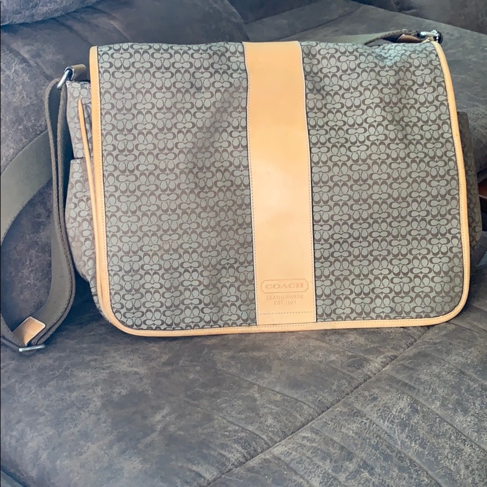 Coach laptop/diaper bag